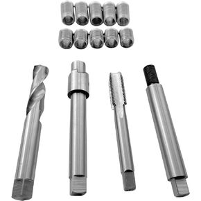 3/8-24 Inch Two Sizes Thread Repair kit (Including 5 Stainless Steel Inserts 0.5 inches Length,5 Stainless Steel Inserts 0.75 inches Length)