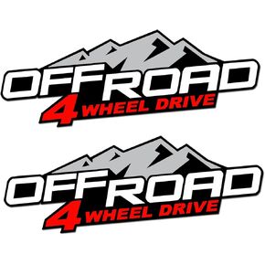4 Wheel Drive Offroad Decal Stickers 2Pcs, 4WD Truck Decal Sticker Auto Decoration Accessories Compatible with Ford F-150, F-250, F-350, Tacoma, Tundra, Ram, and Silverado Trucks in Kuwait
