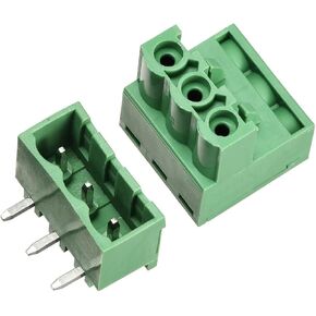 2EDG 6 مجموعات 3-Pin (3-Pole) 5.08mm الملعب المكونات في المسمار محطة كتلة موصل (دبوس الزاوية اليمنى) PCB جبل DIY in Kuwait