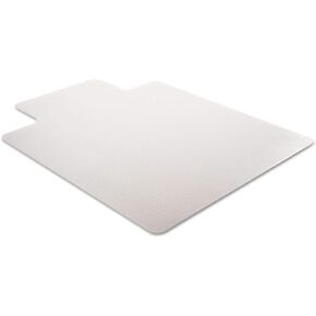 deflecto Beveled Clear 45x53 w/Lip Medium Pile Carpet SuperMat Frequent Use Chair Mat