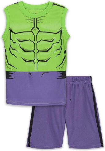 Marvel Avengers Spider-Man Black Panther Tank Top and Mesh Shorts Toddler to Big Kid in Saudi Arabia