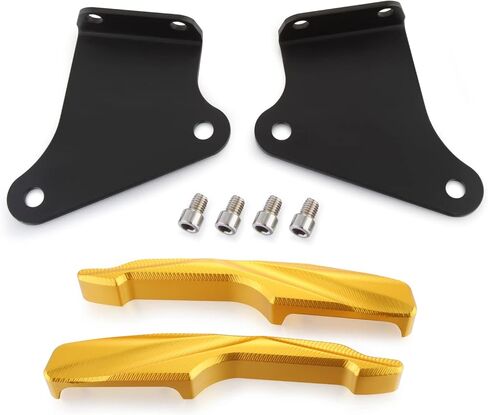 دراجة نارية CNC المقعد الخلفي المقعد الخلفي الركاب انتزاع السكك الحديدية مقبض مسند الذراع تقليم لهوندا جروم 125 MSX125 MSX 125 M3 2014-2015 - ذهبي in Kuwait