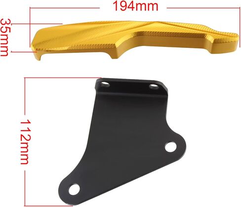 دراجة نارية CNC المقعد الخلفي المقعد الخلفي الركاب انتزاع السكك الحديدية مقبض مسند الذراع تقليم لهوندا جروم 125 MSX125 MSX 125 M3 2014-2015 - ذهبي in Kuwait