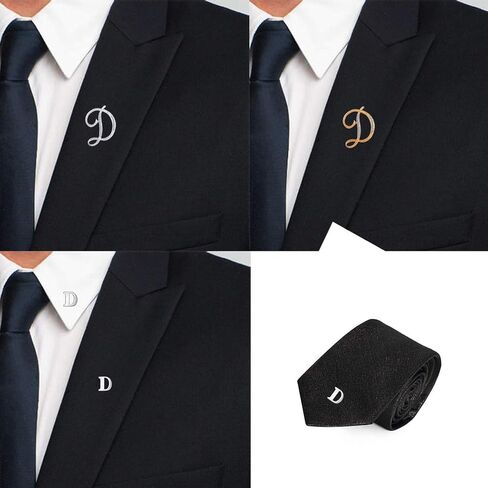 XGALA 3 Pcs A to Z 26 English Letters Plated Metal Clear Crystal Lapel Pin Brooches Collar in Saudi Arabia
