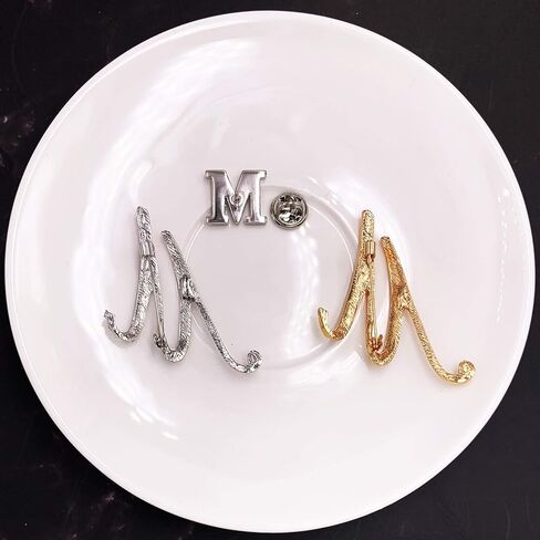 XGALA 3 Pcs A to Z 26 English Letters Plated Metal Clear Crystal Lapel Pin Brooches Collar in Saudi Arabia
