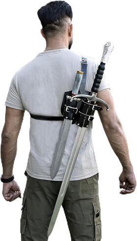 ضفدع الكتف الخلفي من الجلد الأصلي من العصور الوسطى - ملحق زي محارب عصر النهضة قابل للتعديل in Kuwait