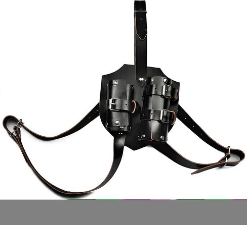 ضفدع الكتف الخلفي من الجلد الأصلي من العصور الوسطى - ملحق زي محارب عصر النهضة قابل للتعديل in Kuwait