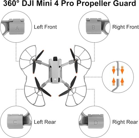 واقي المروحة Mini 4 Pro + المراوح + ملحقات ساق معدات الهبوط + حزام حامل المراوح لملحقات DJI Mini 4 Pro in Kuwait
