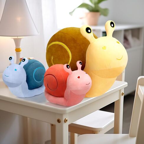 MUPI لطيف الكرتون الحلزون دمية أفخم لعبة الأطفال هدية عيد ميلاد كبيرة الحلزون وسادة دمية Kawaii ديكور لعبة ديكور الحلزون أفخم العبوس الأسماك محشوة الحيوان Isopod أفخم العثة مضحك غريب (أصفر 7.8 بوصة) in Kuwait