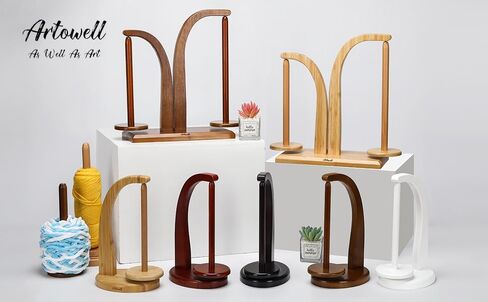ARTOWELL Yarn Holder Replacement Spindles, Compatible Accessory for ARTOWELL Yarn Holder (2-Pack, Ebony Finish) in Saudi Arabia