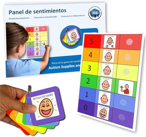 How do You Feel Feeling Chart - Premium Durable Plastic –Communication Cards –Visual Schedule Kids –Special Education Classroom –Autism Learning (English) in Saudi Arabia