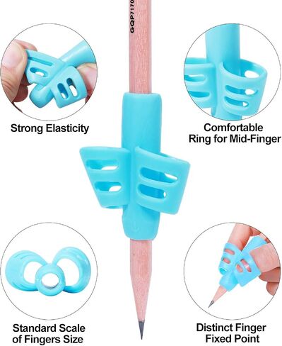 ODDEL Pencil Grips - Pencil Grips for Kids Handwriting, Pencil Holders for Toddlers Children, Pen Grip for Preschool, School Supplies, Pencil Grip Posture Correction Writing Aid Tool (10PACK) (4PACK) in Saudi Arabia