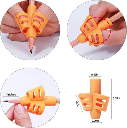 ODDEL Pencil Grips - Pencil Grips for Kids Handwriting, Pencil Holders for Toddlers Children, Pen Grip for Preschool, School Supplies, Pencil Grip Posture Correction Writing Aid Tool (10PACK) (4PACK) in Saudi Arabia