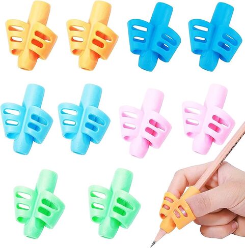 ODDEL Pencil Grips - Pencil Grips for Kids Handwriting, Pencil Holders for Toddlers Children, Pen Grip for Preschool, School Supplies, Pencil Grip Posture Correction Writing Aid Tool (10PACK) (4PACK) in Saudi Arabia