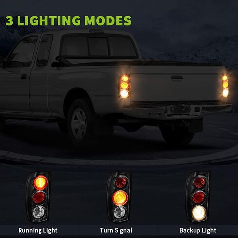AUTOSAVER88 المصابيح الخلفية لتجميع المصابيح الخلفية متوافقة مع Frontier 1998 1999 2000 2001 2002 2003 2004 مصابيح خلفية بديلة للسائق والركاب من جانب الركاب باللون الأسود الشفاف in Saudi Arabia