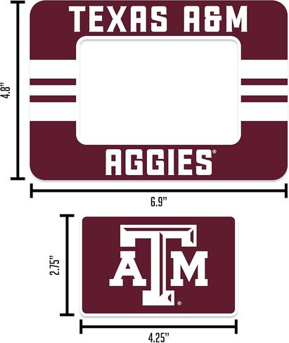 Rico Industries NCAA unisex NCAA Stripes Magnetic Picture Frame (5"x6.75") & Magnet Combo Set - Home Décor in Saudi Arabia