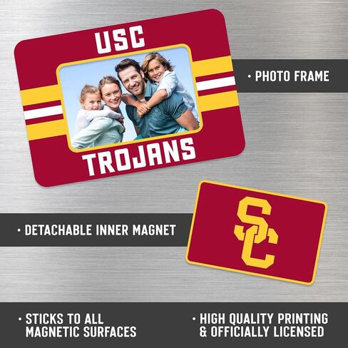 Rico Industries NCAA unisex NCAA Stripes Magnetic Picture Frame (5"x6.75") & Magnet Combo Set - Home Décor in Saudi Arabia