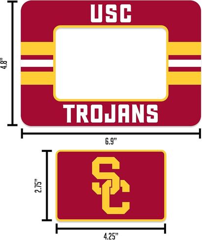 Rico Industries NCAA unisex NCAA Stripes Magnetic Picture Frame (5"x6.75") & Magnet Combo Set - Home Décor in Saudi Arabia