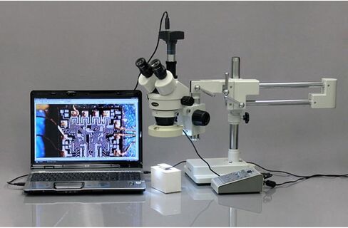 كاميرا مجهرية AmScope 1.3 ميجابكسل USB 2.0 مع عدسة تخفيض + برنامج + 2 محولات تركيب (Windows XP/Vista/7/8/10/Mac OS X/Linux) in Saudi Arabia