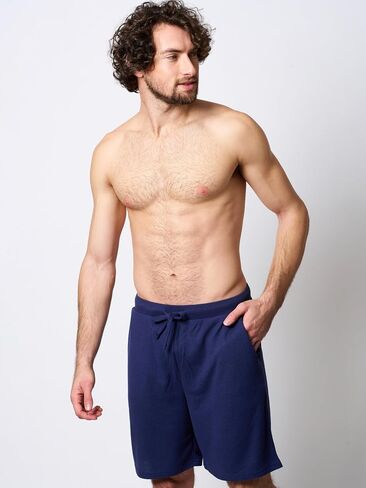 Mad Dog Mens Lounge Shorts - Comfy Lightweight Knit House Shorts with Pockets - Elastic Drawstring Waistband S to 2XL in Saudi Arabia
