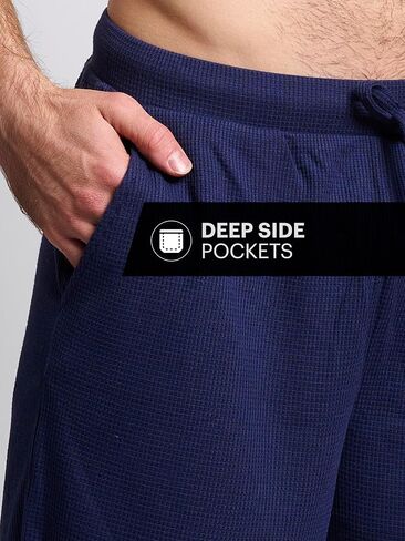Mad Dog Mens Lounge Shorts - Comfy Lightweight Knit House Shorts with Pockets - Elastic Drawstring Waistband S to 2XL in Saudi Arabia