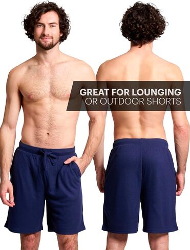 Mad Dog Mens Lounge Shorts - Comfy Lightweight Knit House Shorts with Pockets - Elastic Drawstring Waistband S to 2XL in Saudi Arabia