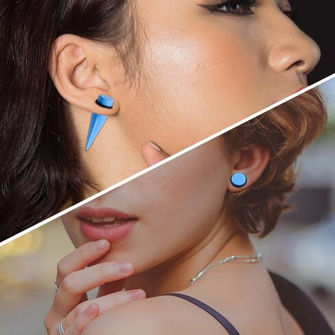 Longbeauty 36Pcs 00G-20mm Ear Gauge Stretching Kit Acrylic Tapers for Ear Gauges Kit and Thick Silicone Tunnels Stretchers Expanders Multicolor in Kuwait