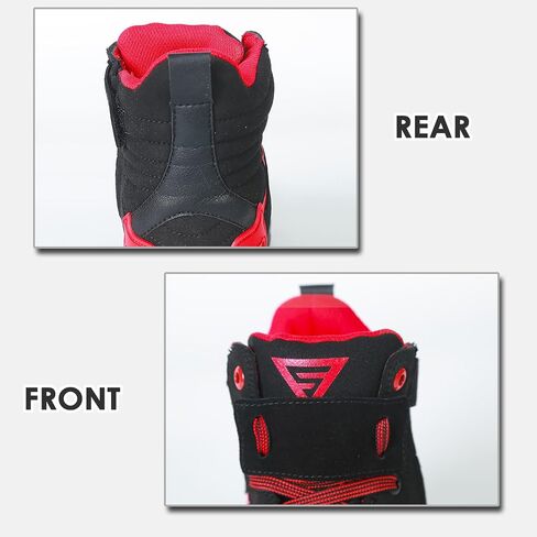 Men Casual Motorcycle Shoes Suede Riding High Top Sneakers, Cowhide with double layer,with Gear Shift Pad and Side Zipper in Saudi Arabia