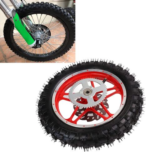 pit bike rim 10 inch pit bike rim wheel 2.5‑10in Rear Wheel Rim Tyre Assembly Nonslip Wearproof for Off Road Motorcycles Dirt Pit Bikes in Saudi Arabia
