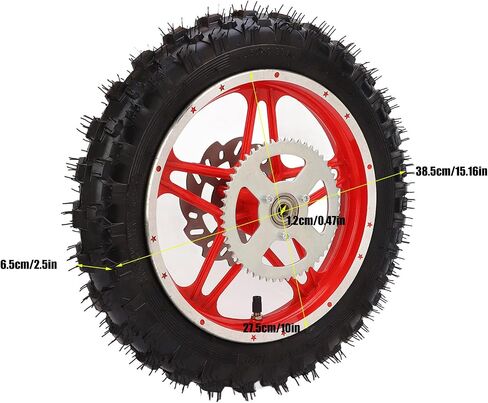pit bike rim 10 inch pit bike rim wheel 2.5‑10in Rear Wheel Rim Tyre Assembly Nonslip Wearproof for Off Road Motorcycles Dirt Pit Bikes in Saudi Arabia
