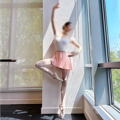 Ballet Wrap Skirt Women Tie-Up One-Piece Elastic Waistband Short Dance Skirt in Saudi Arabia