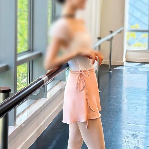 Ballet Wrap Skirt Women Tie-Up One-Piece Elastic Waistband Short Dance Skirt in Saudi Arabia