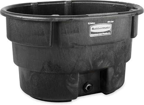 Rubbermaid Commercial Products Stock Tank, 70-Gallons, Structural Foam, Heavy Duty Container, for Livestock/Animal/Cattle Feed & Water, Outdoor Homemade Pool/Hot Tub/Bathtub, & Pet Cleaning/Dog Wash in Saudi Arabia