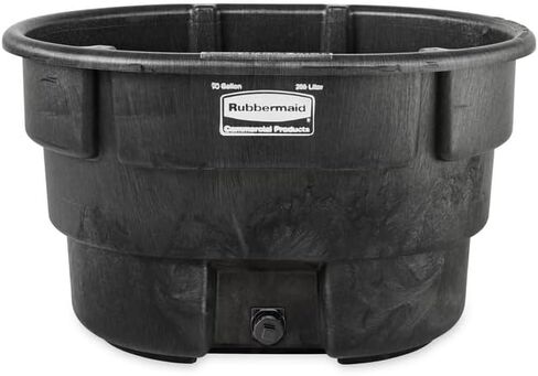 Rubbermaid Commercial Products Stock Tank, 70-Gallons, Structural Foam, Heavy Duty Container, for Livestock/Animal/Cattle Feed & Water, Outdoor Homemade Pool/Hot Tub/Bathtub, & Pet Cleaning/Dog Wash in Saudi Arabia