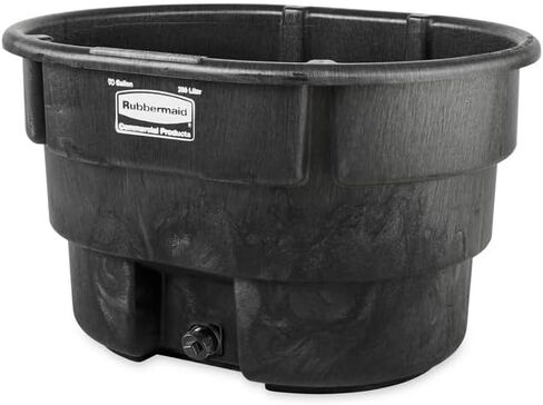 Rubbermaid Commercial Products Stock Tank, 70-Gallons, Structural Foam, Heavy Duty Container, for Livestock/Animal/Cattle Feed & Water, Outdoor Homemade Pool/Hot Tub/Bathtub, & Pet Cleaning/Dog Wash in Saudi Arabia