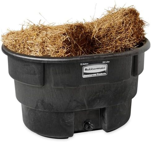 Rubbermaid Commercial Products Stock Tank, 70-Gallons, Structural Foam, Heavy Duty Container, for Livestock/Animal/Cattle Feed & Water, Outdoor Homemade Pool/Hot Tub/Bathtub, & Pet Cleaning/Dog Wash in Saudi Arabia