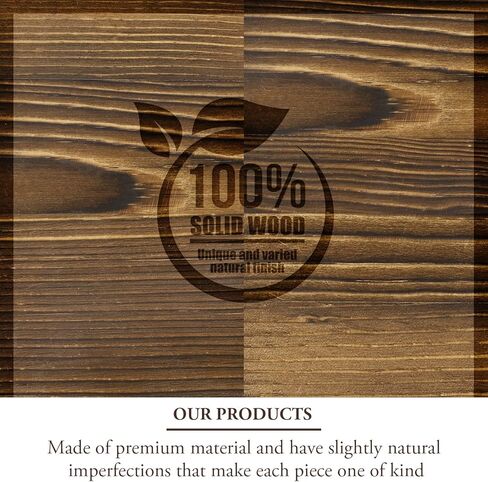 مجموعة تنظيم وحدات من الخشب الصلب المحترق مثبتة على الحائط مقاس 32 × 16 بوصة من MyGift مع سبورة طباشير ولوحة إعلانات من الفلين ورفوف عرض و3 خطافات مفاتيح معدنية in Kuwait