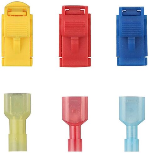 120Pcs/60Pairs T Tap Wire Connectors, Quick Splice Electrical Wire Terminals Connectors, Insulated Male Quick Disconnect Spade Terminals Assortment Kit, AWG 22-18, 18-14, 12-10 in Saudi Arabia