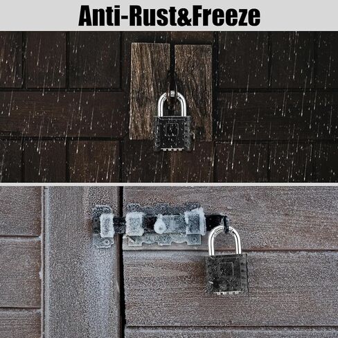 2 حزمة قفل مجموعة كبيرة [فتح بلمسة واحدة]، Diyife® تصميم قفل مقاوم للطقس شديد التحمل في الهواء الطلق لكلمة مرور مخفية، أمان عالي للخزانة، صالة الألعاب الرياضية، الحديقة، الأسوار، المرآب، أسود in Kuwait