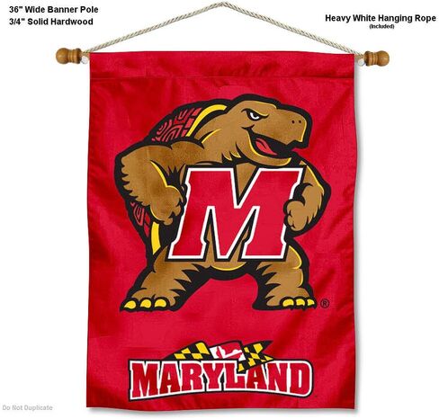 Maryland Terrapins Banner with Hanging Pole in Saudi Arabia