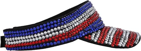 الولايات المتحدة الأمريكية العلم قناع بلينغ أقنعة الشمس قبعة عيد الاستقلال قابل للتعديل قبعة الصيف للنساء الرجال جولف تنس الدراجات الجري الركض in Kuwait