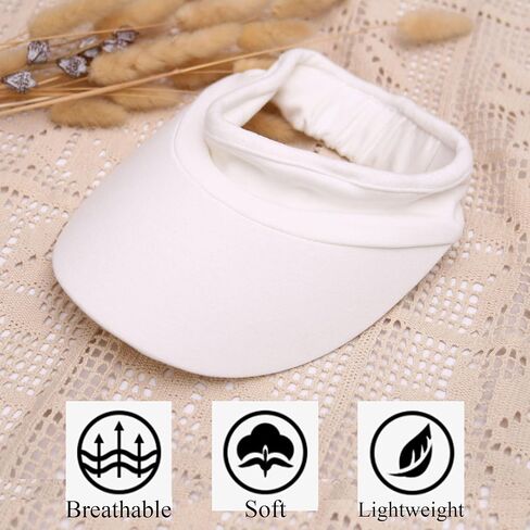 Sports Sun Visors Hat Women Men Elastic Cotton Visor Hats Slip-on UV Protection Adjustable Golf Beach Tennis Cap in Saudi Arabia