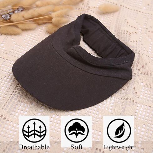 Sports Sun Visors Hat Women Men Elastic Cotton Visor Hats Slip-on UV Protection Adjustable Golf Beach Tennis Cap in Saudi Arabia