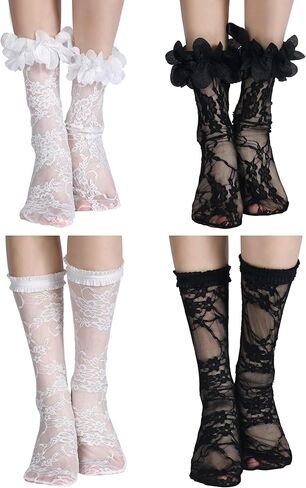 Geyoga womens Women's Lace Socks in Saudi Arabia