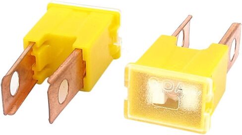 Uxcell Car 60A 32V Male PAL Slow Blow Fuse 2PCS أصفر in Saudi Arabia