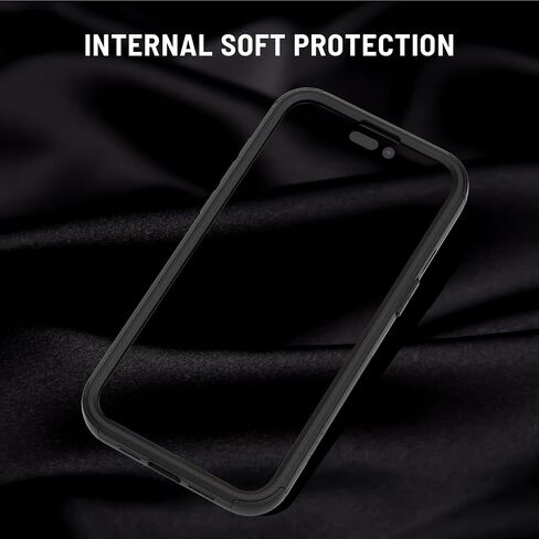 حافظة لهاتف iPhone 15 Pro، حافظة متينة متوافقة مع iPhone 15 Pro، [غير قابلة للانزلاق] غطاء iPhone متين ومقاوم للصدمات مكون من 3 طبقات لهاتف iPhone 15 Pro 6.1 بوصة (أسود) in Kuwait
