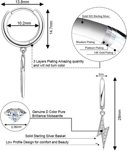 DIVA'S Moissanite 0.5CT 1CT 2CT 3CT 925 Sterling Silver-Gold Plated Stud - Dangle Styles Earrings VVS Moissanite with GRA certificate in Saudi Arabia