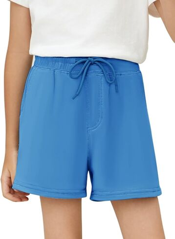 شورت رياضي للأولاد من Haloumoning، شورت رياضي للجري بخصر مطاطي مع جيوب للأطفال من 5 إلى 14 عامًا in Kuwait