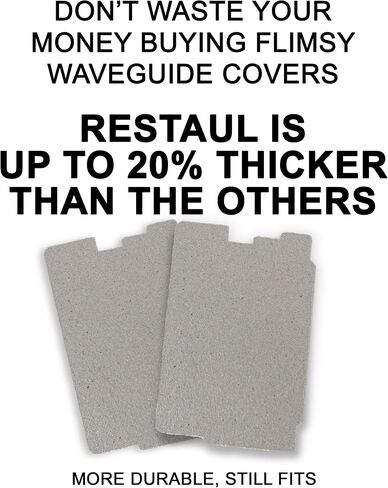 2 PCS - Microwave Waveguide Cover - Frigidaire Waveguide Cover Replacement - 5304509435 and 5304464061 - DIY - (4.25 in x 3.9 in) - Mica Sheets for Microwaves in Saudi Arabia