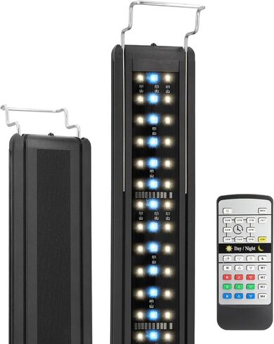 نباتات حوض السمك تضيء مصابيح LED لخزان الأسماك كاملة الطيف مع إضاءة دورة 24/7 وضع النهار/الليل وضع الألوان DIY 4 أوضاع الطقس، أضواء LED لحوض السمك قابلة للتمديد لخزانات المياه العذبة 28-32 بوصة in Kuwait